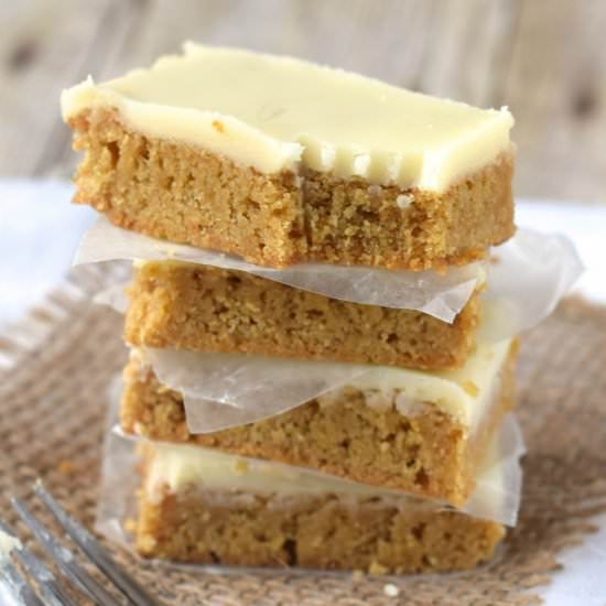Maple Frosted Blondies