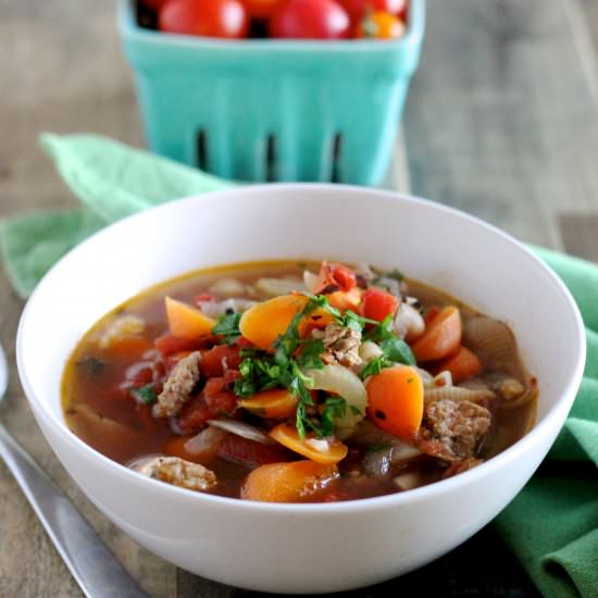 Chicken Sausage Minestrone Soup