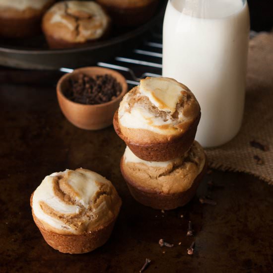 Gingerbread Cream Cheese Muffins