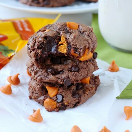 Pumpkin Spice Brownie Cookies