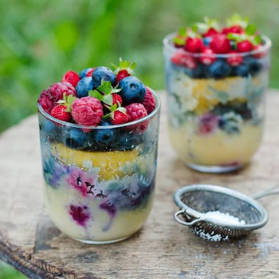 Summer Berry Mug Cake