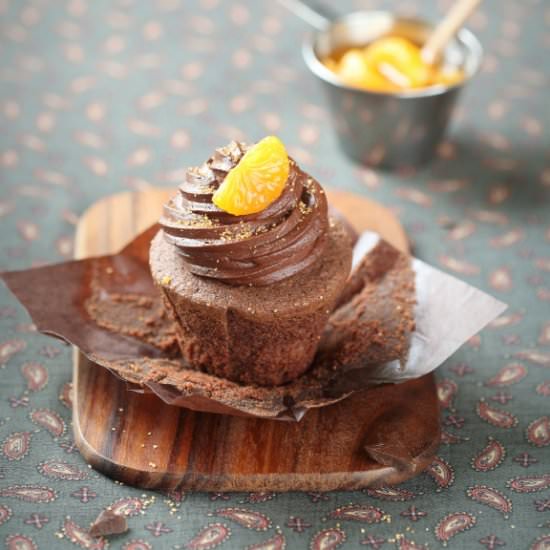 Chocolate Tangerine Cupcakes