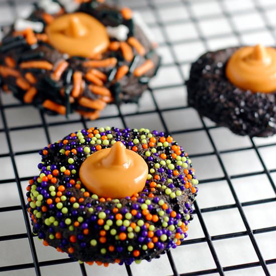 Halloween Thumbprint Cookies