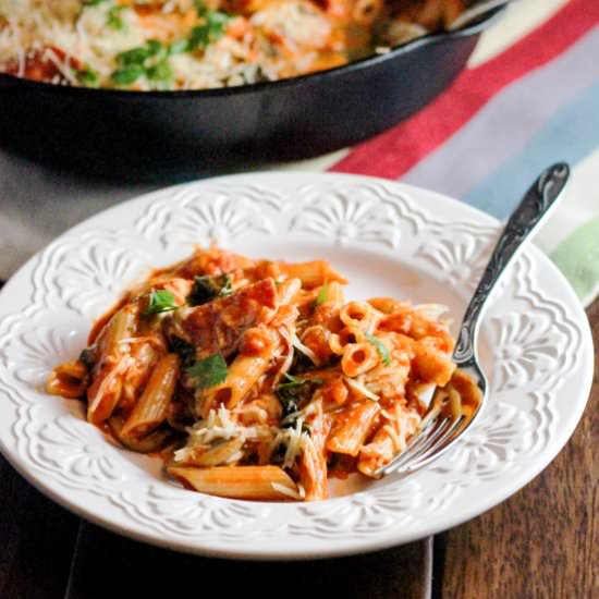 Pepperoni Pasta Skillet