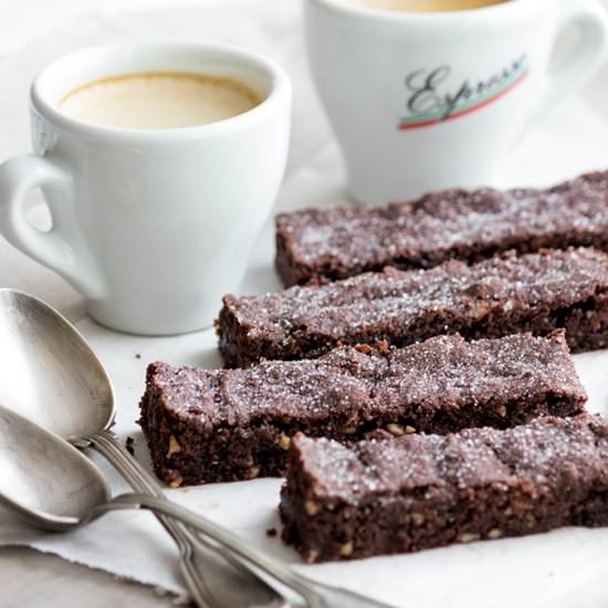 Chocolate Shortbread with Almonds