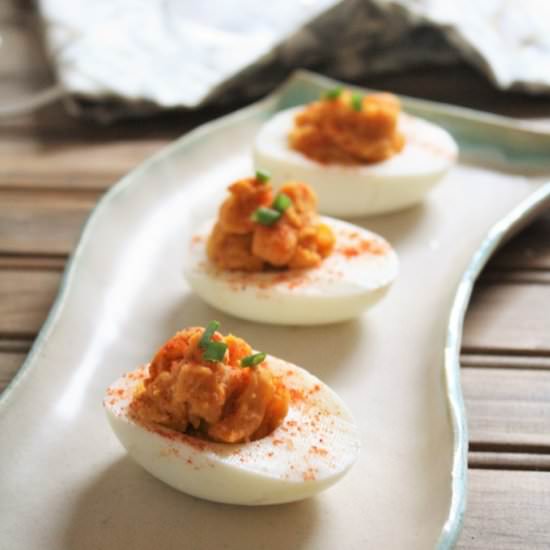 Smoky Chipotle Deviled Eggs