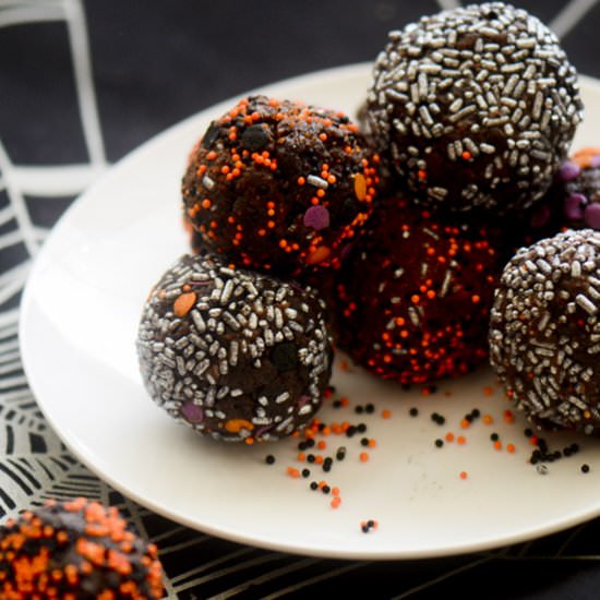 halloween brownie truffles