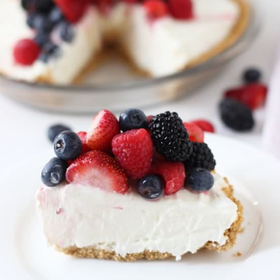 White Chocolate Cheesecake Pie