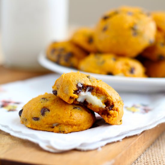 Pumpkin Cookies with Cream Cheese