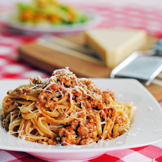 Pasta with Bolognese Sauce