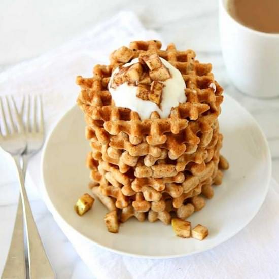 Whole Wheat Flax Waffles