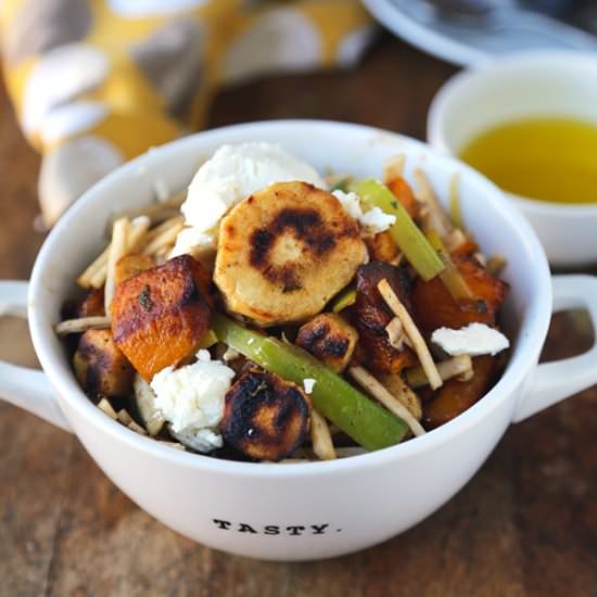 Fall Vegetables with Goat Cheese