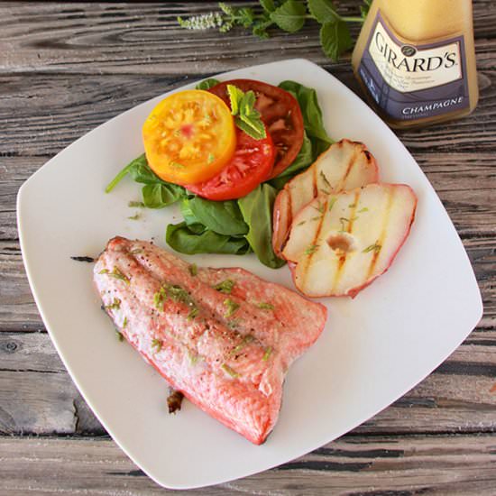 Champagne Mint Salmon Salad