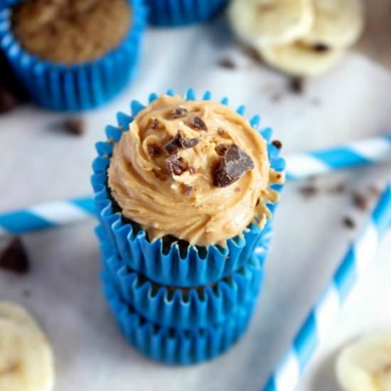 Banana PB Choc Chip Mini Muffins