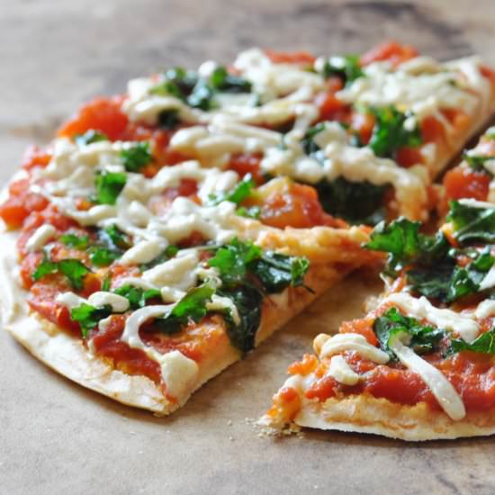 Vegan+ GF Chickpea Crust Pizza
