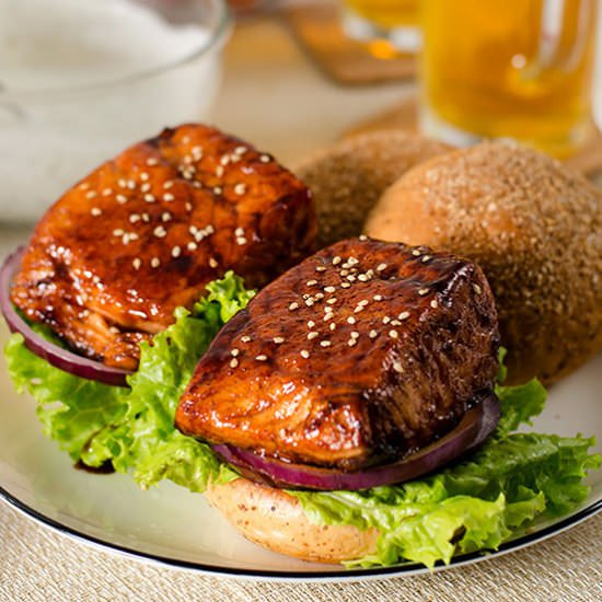 Teriyaki Salmon Sandwich