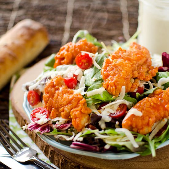Crispy Buffalo Chicken Salad