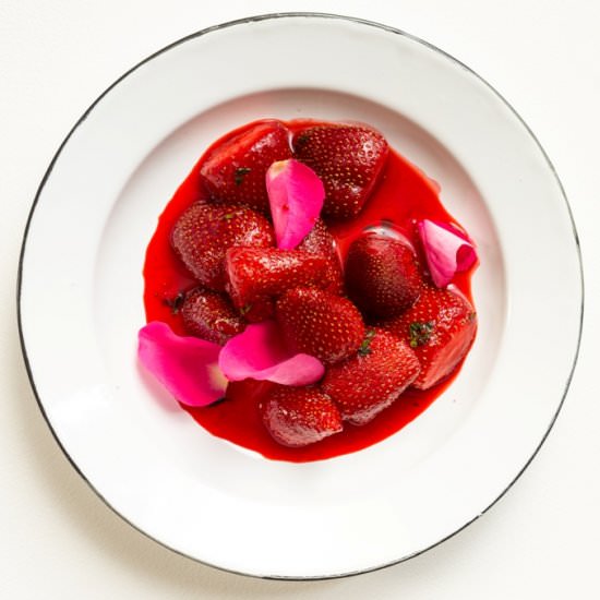 Flamed Strawberries