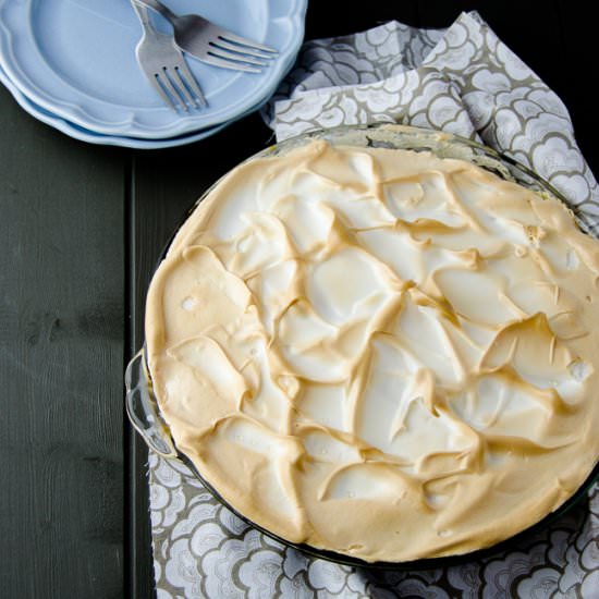 Sweet Potato Caramel Meringue Pie