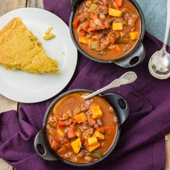 Roasted Four-Pepper Chili