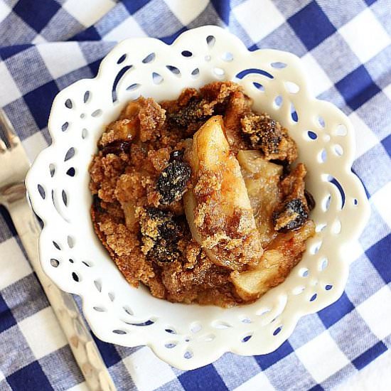 Apple and Tart Cherry Crisp