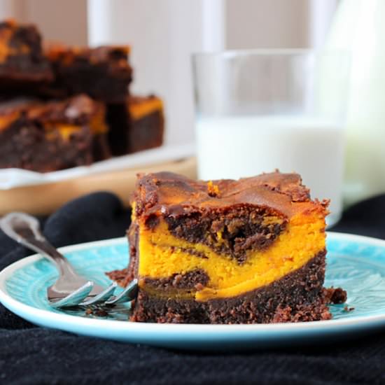 Pumpkin Swirl Brownies