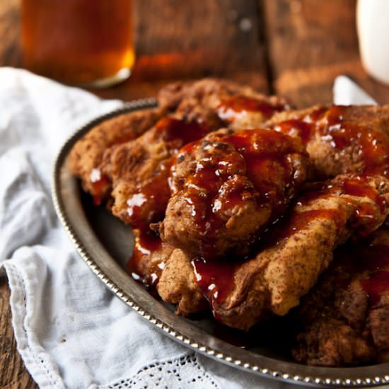 Sriracha and Beer Fried Chicken