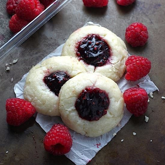 Raspberry Cheesecake Thumbprints