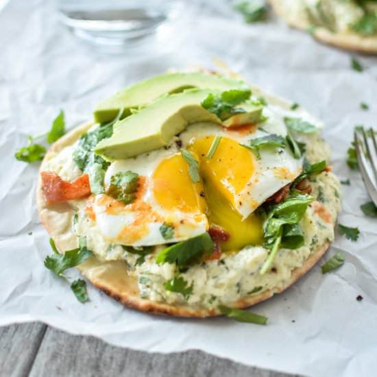 Extra Cheesy Breakfast Pitas