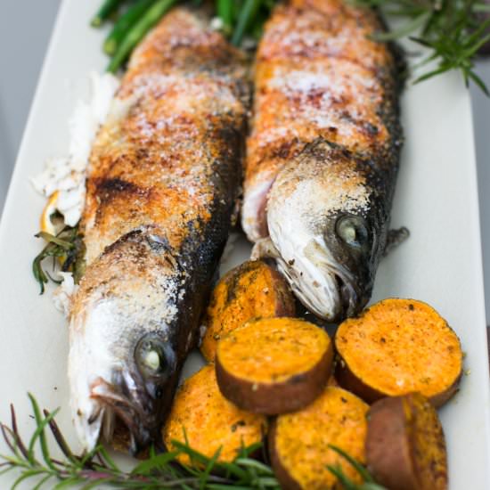 Baked Branzino