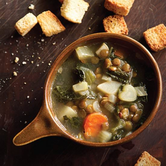 Garlicky Lentil Soup