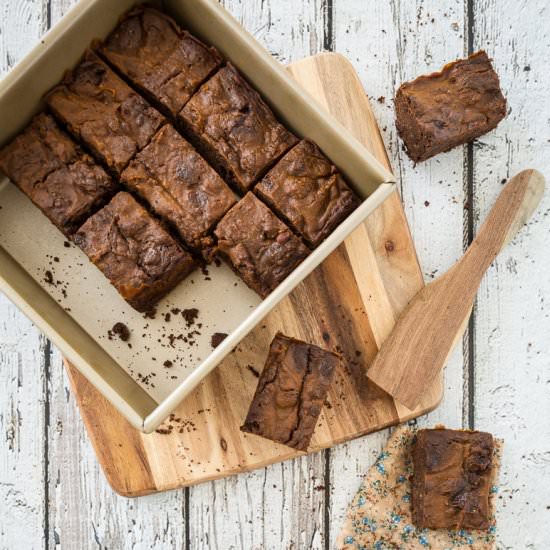 Vegan, GF Pumpkin Swirl Brownies