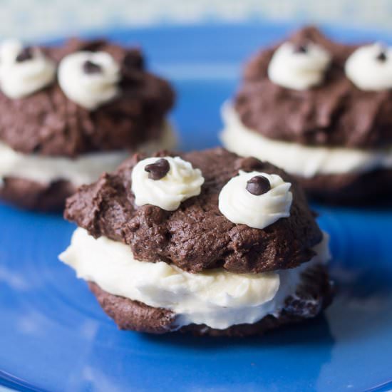 Cookie Monster Brownie Cookies