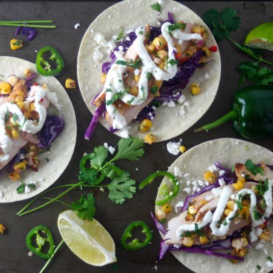 Chicken Taco with Poblano & Corn