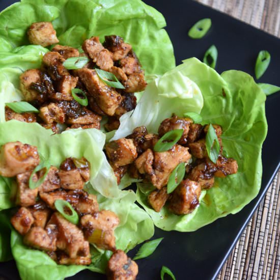 Spicy Chicken Lettuce Wraps