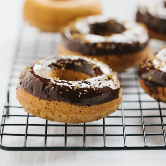 Pistachio Almond Baked Donuts