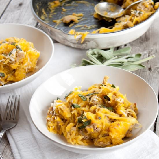 Sausage and Squash Spaghetti