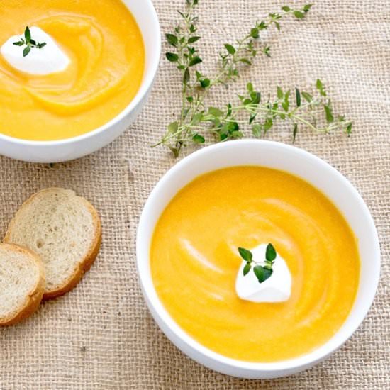 Roasted butternut squash soup