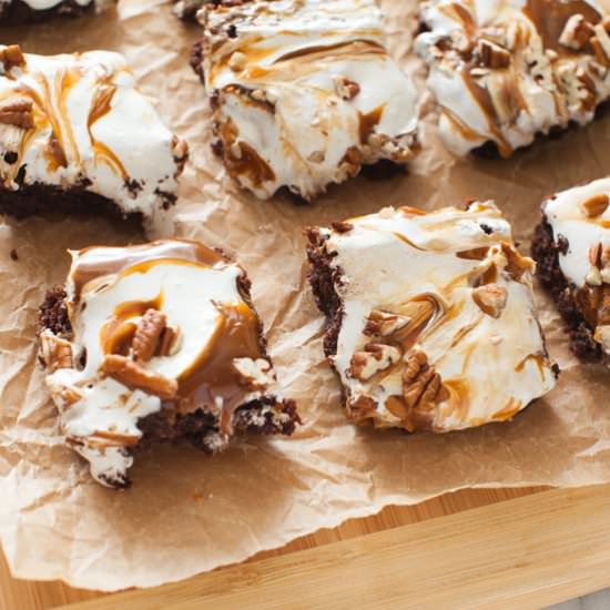 Dulce de Leche Fluff Brownies
