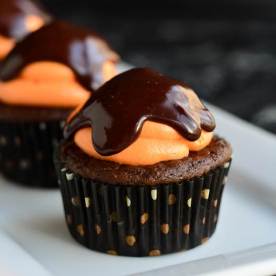 Chocolate Pumpkin Cupcakes