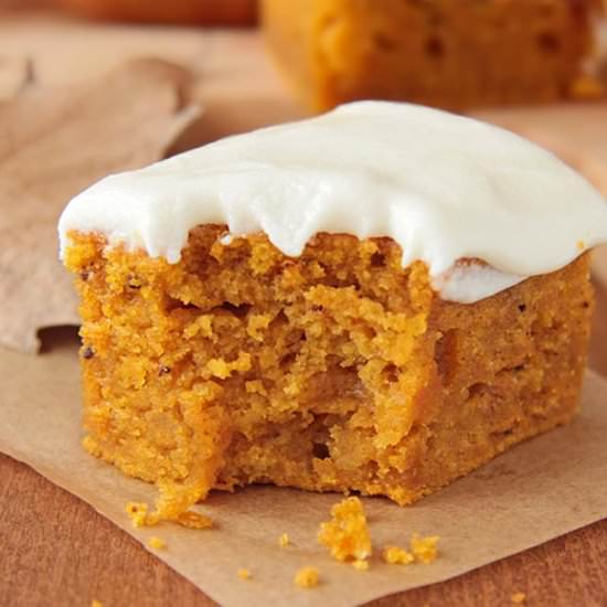 Pumpkin Bars with Cream Cheese