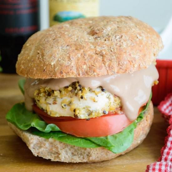 Rosemary Quinoa Crusted Chicken