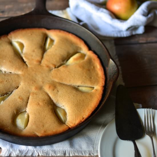 Skillet Cinnamon Pear Coffee Cake