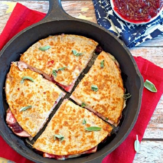 Thanksgiving Leftovers Quesadilla