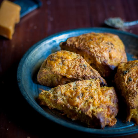 Cheddar Pumpkin Sage Scones