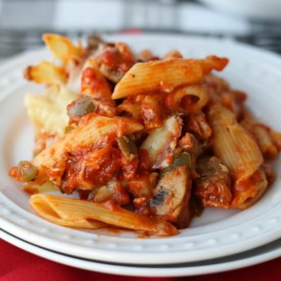 Sausage and Peppers Pasta Bake