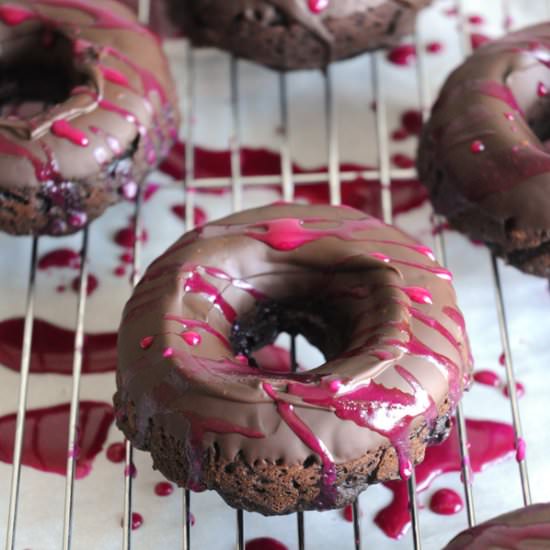 Chocolate Beetroot Doughnuts