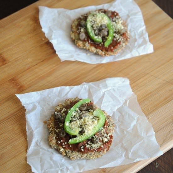 Vegan Cauliflower Crust Mini Pizzas
