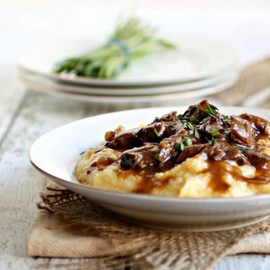 Slow Cooked Roast in Red Wine Sauce