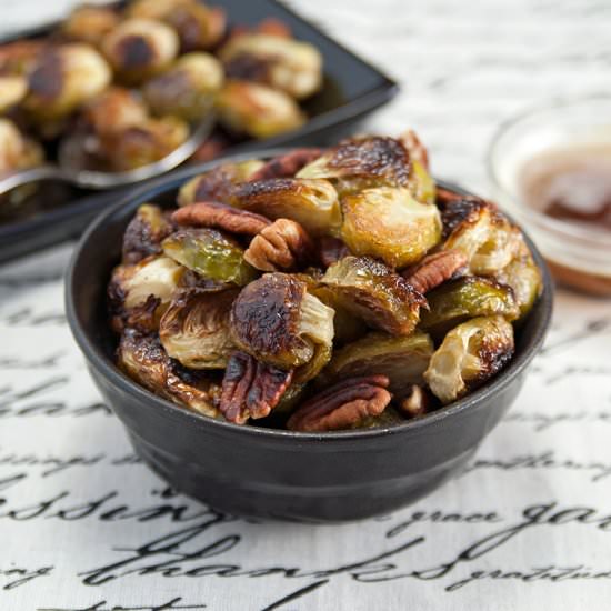 Roasted Brussels Sprouts & Pecans